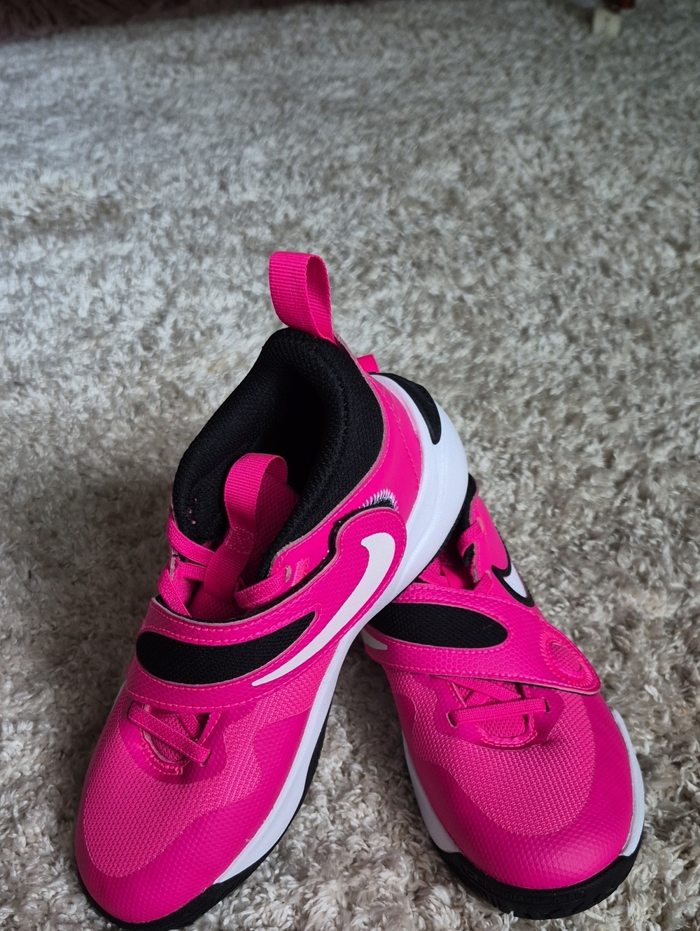 Nike Kids Bright Pink and Black Athletic Sneakers
